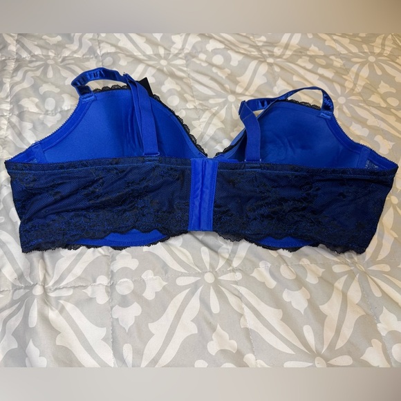 Blue Lace Trim Bra - Torrid - Picture 2 of 8